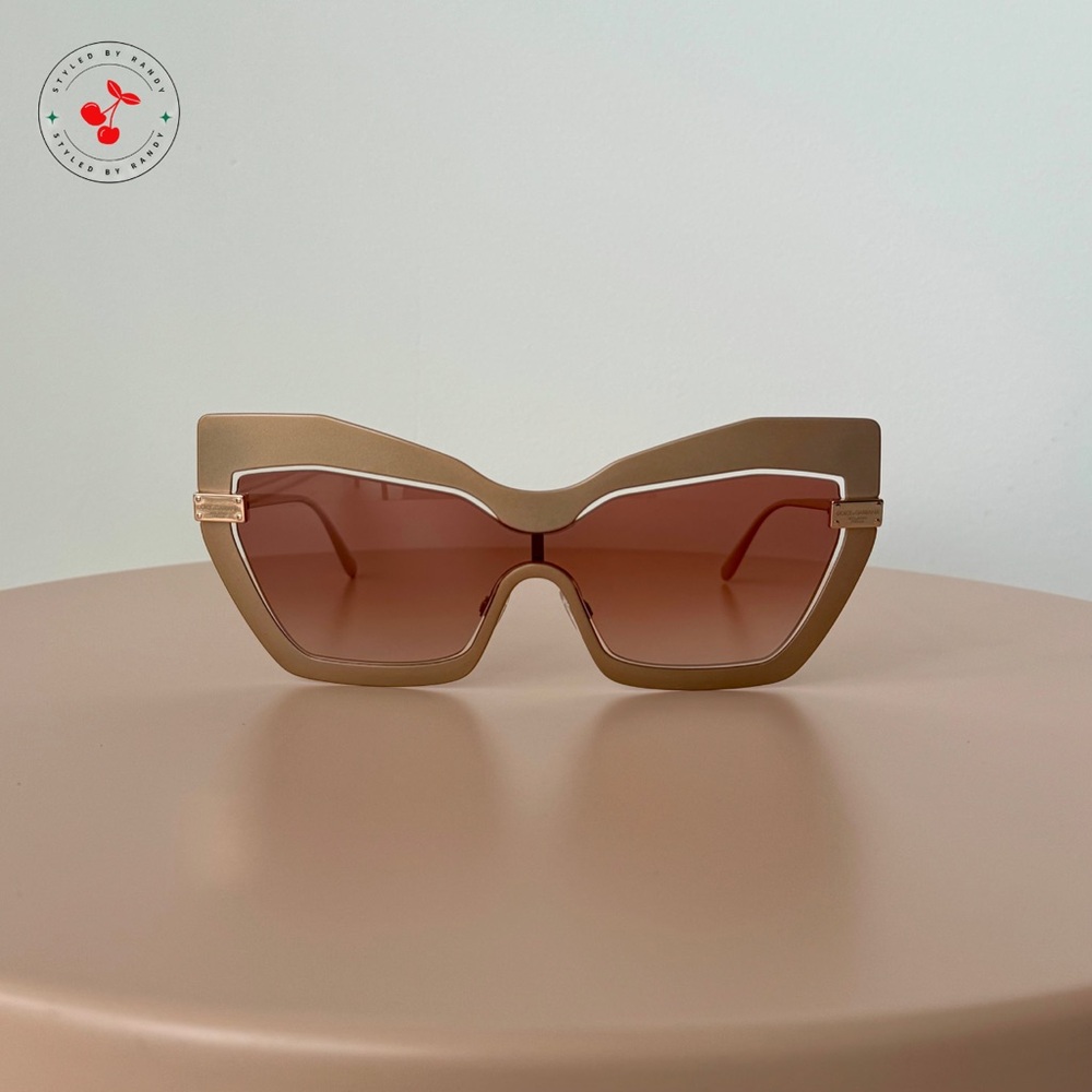 Dolce & Gabbana Sand Rose Gold Cat Eye Sunglasses DG2224